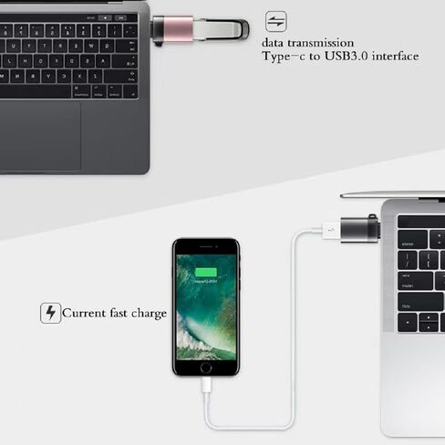 USB High Speed Converter for Compatible with MacBook Pro/Air, IPad Pro Google Pixel,Apple Etc, Compact & Travel-Friendly Silver 2pcs/Set in Saudi Arabia