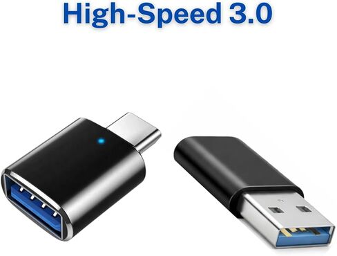 محولات USB C إلى USB وUSB إلى USB C [4 حزم]، محول من النوع C ذكر إلى أنثى 3.0، شحن سريع ونقل البيانات لأجهزة iPhone وSamsung Galaxy وiPad وأجهزة الكمبيوتر المحمولة وشواحن السيارات in Kuwait