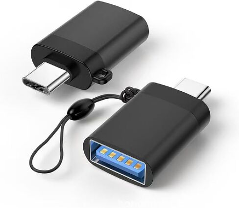 USB-C 3.1 Male to USB A Female Adapter Converter OTG Type C Black 2pcs in Saudi Arabia