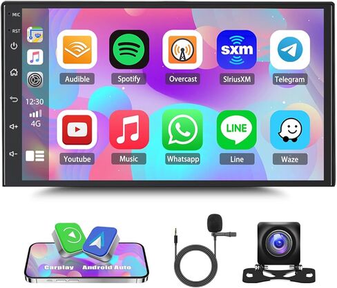 7inch Android 13 Double DIn Car Stereo Radio for 1999-2004 Ford F250 F-350 IPS Touch Screen Head Unit w/Wireless Carplay Android Auto GPS Bluetooth WiFi FM RDS DSP Backup Camera Mic,2+32G in Saudi Arabia