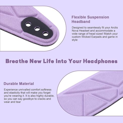 عصابة رأس بديلة من Arctis Nova Pro، متوافقة مع SteelSeries Arctis Nova Pro، Nova 7P، Nova 7X، Arctis Nova 1، Arctis Nova 3 سماعات الألعاب السلكية واللاسلكية (أرجواني) in Saudi Arabia