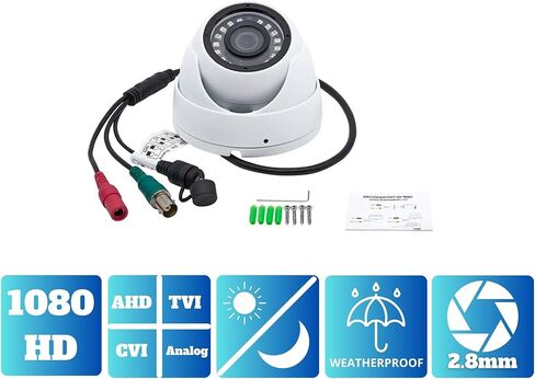 Evertech 1080p HD CCTV قبة كاميرا الأمن AHD TVI CVI التناظرية 2.8 مم عدسة زاوية واسعة ثابتة 50 قدمًا للرؤية الليلية داخلي خارجي معدني كاميرا مراقبة CCTV in Saudi Arabia