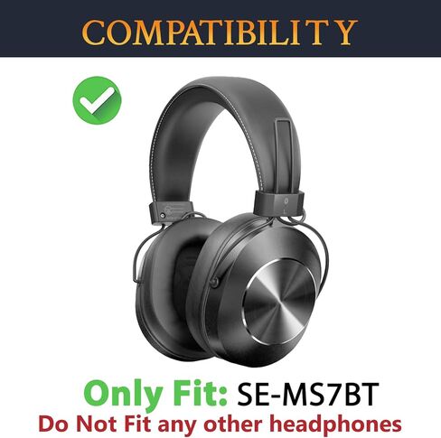 غطاء عصابة الرأس SOULWIT لسماعات Pioneer SE-MS7BT، جزء إصلاح وسادة حزام الرأس البديل - أسود in Kuwait