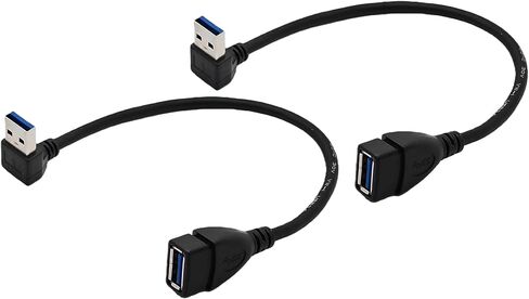 2Pcs USB 3.0 A Male to Female Extension Data Cable, Down Connector for PC, Laptop, Charger, Power Bank, and USB Devices in Saudi Arabia