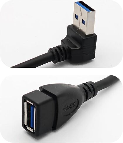 2Pcs USB 3.0 A Male to Female Extension Data Cable, Down Connector for PC, Laptop, Charger, Power Bank, and USB Devices in Saudi Arabia