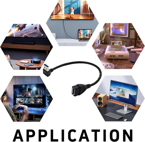 2Pcs USB 3.0 A Male to Female Extension Data Cable, Down Connector for PC, Laptop, Charger, Power Bank, and USB Devices in Saudi Arabia