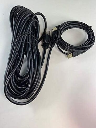 [مدرج في قائمة UL] سلك طاقة تيار متردد OMNIHIL بطول 30 قدمًا + كابل USB-B بطول 8 أقدام متوافق مع الماسح الضوئي Canon CanoScan FS4000US in Kuwait