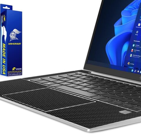 غلاف من الفينيل من ArmorSuit MilitaryShield مصنوع من ألياف الكربون باللون الأسود لجهاز HP Elitebook 845 G9 (14 بوصة) - مسند راحة اليد ولوحة اللمس in Kuwait