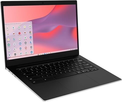 كمبيوتر محمول Samsung Galaxy Chromebook Go مقاس 14 بوصة، معالج Intel Celeron N4500، ذاكرة الوصول العشوائي 4 جيجابايت، مساحة تخزين 576 جيجابايت (64 جيجابايت eMMC + محرك أقراص خارجي 512 جيجابايت)، نظام التشغيل Chrome، كمبيوتر محمول للطلاب، فضي in Kuwait