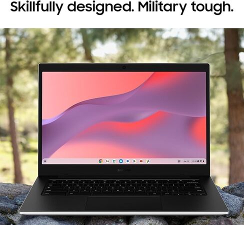 كمبيوتر محمول Samsung Galaxy Chromebook Go مقاس 14 بوصة، معالج Intel Celeron N4500، ذاكرة الوصول العشوائي 4 جيجابايت، مساحة تخزين 576 جيجابايت (64 جيجابايت eMMC + محرك أقراص خارجي 512 جيجابايت)، نظام التشغيل Chrome، كمبيوتر محمول للطلاب، فضي in Kuwait
