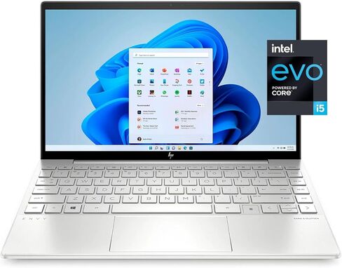 كمبيوتر محمول HP Envy 13 2022 شاشة 13.3 بوصة FHD 1920 x 1080 Intel Core i5-1135G7، رباعي النواة، Intel Iris Xe Graphics، 8 جيجابايت DDR4، 256 جيجابايت SSD، لوحة مفاتيح بإضاءة خلفية، Thunderbolt 4، بصمة الإصبع، Wi-Fi 6، Windows 11 Home in Kuwait