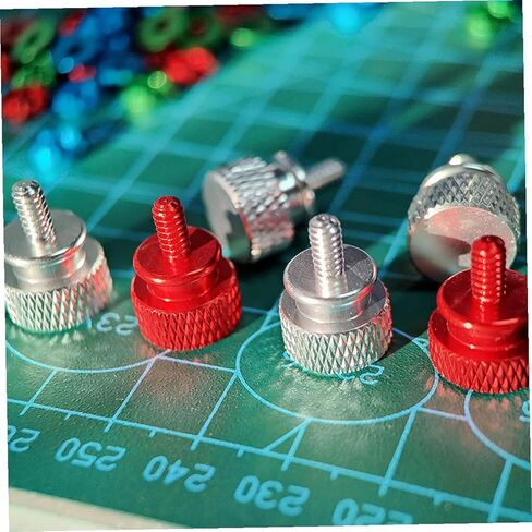 10 Pcs Red Aluminum Alloy Knurled Thumbscrews 6#-32 Thread Computer Chassis Screws Replacement for PC Case Side Panel and Motherboard Accessories in Saudi Arabia