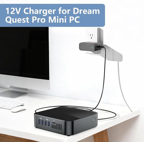 شاحن محول 12 فولت لاستبدال معالج الكمبيوتر الصغير لـ DreamQuest Pro وPro Plus وACEMAGIC Vista V1 Mini Pc محول سلك الطاقة in Saudi Arabia
