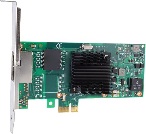 GOWENIC Gigabit Ethernet Network Card, PCIE 2.1 x1 Network Adapter with Dual RJ45 Ports and 350AM4 Chip Support, for Server Desktop PC Industrial Applications in Saudi Arabia