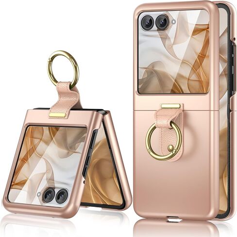 Maxdara for Moto Razr 2026/2025/2024 Case with Ring Holder, Pink in Kuwait
