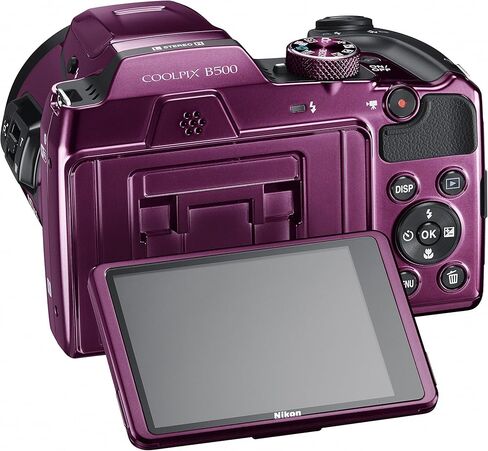 كاميرا Nikon COOLPIX B500 الرقمية بدقة 16 ميجابكسل وتكبير بصري 40x مع شبكة Wi-Fi مدمجة - (برقوقي) - (الإصدار الدولي) in Saudi Arabia