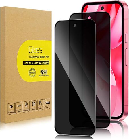 عبوتان من واقي شاشة الخصوصية لهاتف Google Pixel 9A [زجاج مقسى مضاد للتجسس]، فائق الدقة، مضاد للخدش، خالٍ من الفقاعات، زجاج واقي سهل التركيب 9H لهاتف Google Pixel 9A in Saudi Arabia