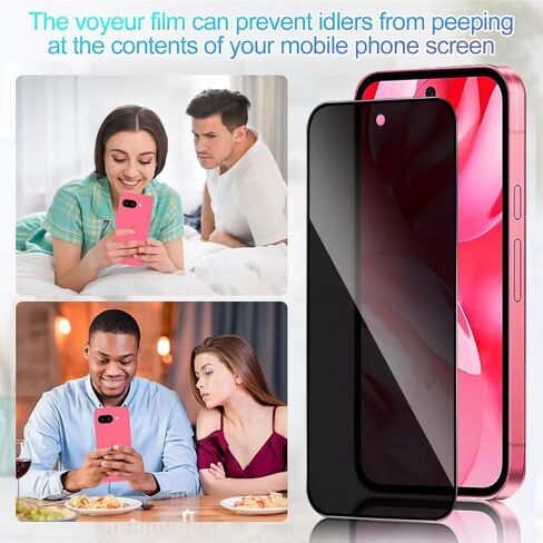 عبوتان من واقي شاشة الخصوصية لهاتف Google Pixel 9A [زجاج مقسى مضاد للتجسس]، فائق الدقة، مضاد للخدش، خالٍ من الفقاعات، زجاج واقي سهل التركيب 9H لهاتف Google Pixel 9A in Saudi Arabia