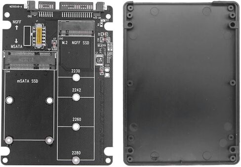 2 in 1 MSATA/M.2 NGFF to SATA III Adapter Converter Case Enclosure Accessory in Saudi Arabia