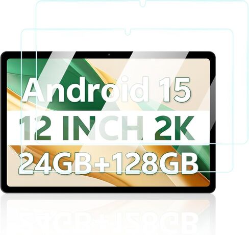 واقي شاشة لجهاز SVITOO SVTT006 Tablet 12 بوصة Android Tablet، مضاد للخدش 9H صلابة اللمس الحساسة 2.5D حواف مستديرة خالية من الفقاعات سهلة التركيب، عبوتان. in Kuwait