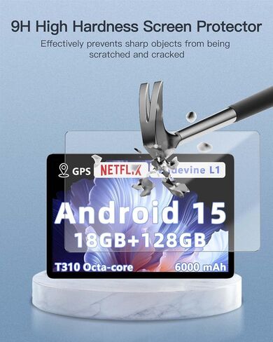 Screen Protector for Raemond K70 Android 15 Tablet 10 inch, 9H Hardness Tempered Glass for Raemond K70 Android 15 Tablet Anti-Scratch, Bubble Free, HD Clarity in Saudi Arabia