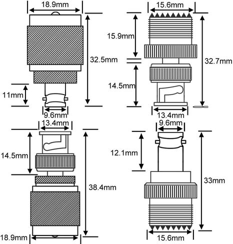 BNC ذكر التوصيل إلى 2X 4mm المزدوج الموز أنثى مقبس متفرع ملزم آخر RF اقناع محوري الفاصل موصل BNC الموز محول وBNC إلى UHF 4 نوع RF مجموعة موصل محوري BNC ذكر أنثى إلى UHF ذكر أنثى in Kuwait