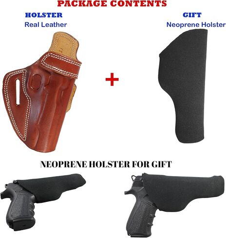 YT HOBBY Premium Leather Handmade OWB Carry Fast Draw Gun Holster in Saudi Arabia