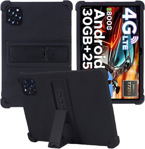 for DOOGEE Tab G6 2025 11 Inch Tablet Case,BOVUGAC Soft Silicone Adjustable Stand Shockproof Kids Friendly for DOOGEE Tab G6 11" Tablet(Black) in Saudi Arabia