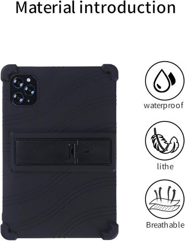 for DOOGEE Tab G6 2025 11 Inch Tablet Case,BOVUGAC Soft Silicone Adjustable Stand Shockproof Kids Friendly for DOOGEE Tab G6 11" Tablet(Black) in Saudi Arabia