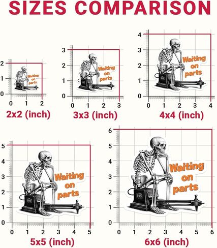 3Pcs Waiting On Parts Sticker Gifts Blue Collar Skeleton Repairs Sticker DDS Waiting On Parts Waterproof Stickers Truck Mechanic Skeleton Decal for Laptop Water Bottle Toolbox Case Cars (W1, 3") in Saudi Arabia