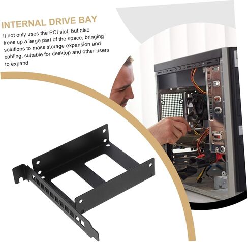 HOMSFOU 2pcs Pci Expansion Slot Bracket for Hard Drive Mounting Ssd Holder Easy Installation Compatible All and for Computer Cases and Internal Drive in Saudi Arabia