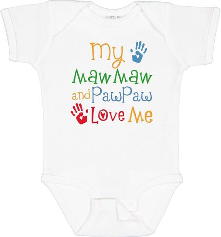 بدلة الأطفال Inktastic Mawmaw وPawpaw Love Me Baby in Saudi Arabia
