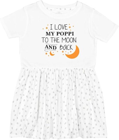 فستان I Love My Poppi to The Moon and Back للأطفال الصغار من Inktastic in Saudi Arabia