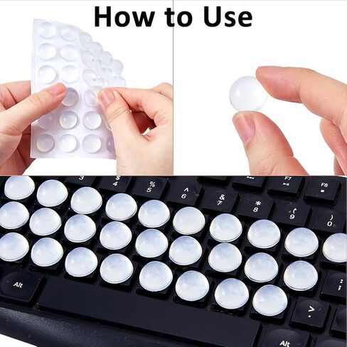 SUPERFINDINGS 3Sets 108Pcs Hemisphere Keyboard Keys Gap Expander Nail Protection Transparent Keyboards Stickers for Typing Protection for Women with Long Nails in Saudi Arabia