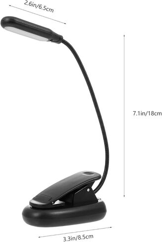 LED Clip Reading Lamp USB Rechargeable Eye Protection Lamp with 3-Level Dimming for Bedside Reading and Night Fishing, Small Adjustable Clip-On Table Light in Saudi Arabia
