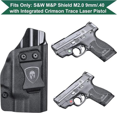 M&P 9 Shield M2.0 Integrated Crimson Trace RED/Green Laser NTS Holster - Not Fit M&P Shield and Crimson Trace Laser Install Separately - Inside Waistband Concealed Carry, Adj. Cant & Retention in Kuwait