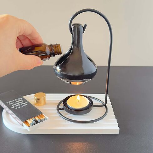 Black Tealight Wax Warmer, Essential Oil Warmer, Tea Light Candle Holder in Kuwait