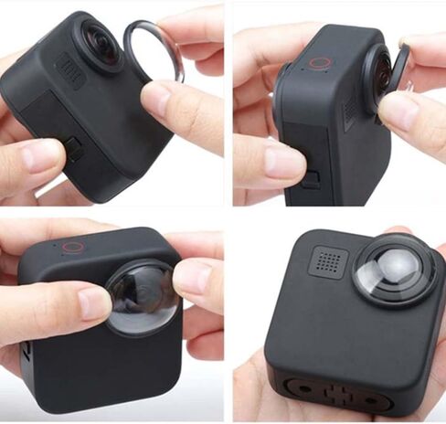 قطعتان من غطاء العدسات، غطاء عدسة أكريليك لكاميرات Go Pro Max الرياضية، مقاوم للماء والغبار ومضاد للزيوت ومضاد للتصادمات وإكسسوارات كاميرا ذات نفاذية عالية للضوء in Saudi Arabia