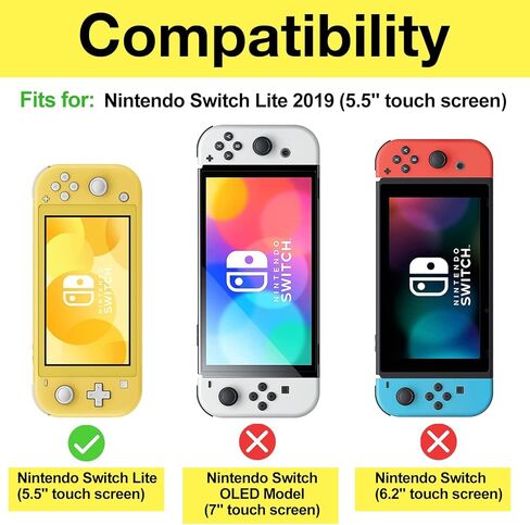 ProCase Carrying Case for Nintendo Switch Lite Bundle Nintendo Switch Lite Flip Cover with 2 Pack Tempered Glass Screen Protectors in Saudi Arabia