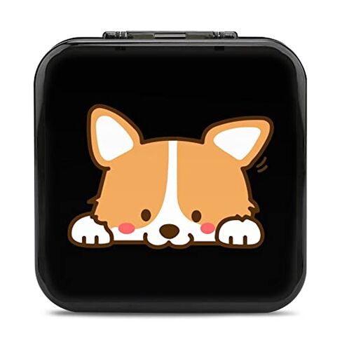 حافظة بطاقات ألعاب Sedoied Cute Dog Corgi لحامل خرطوشة نينتندو سويتش، صندوق تخزين مع 24 حامل بطاقة ذاكرة g-c-02358741a مقاس واحد in Saudi Arabia