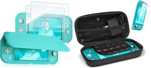 ProCase Flip Cover with 2 Pack Screen Protectors Bundle with Hard Shell Travel Carry Case for Nintendo Switch Lite 2019 in Saudi Arabia
