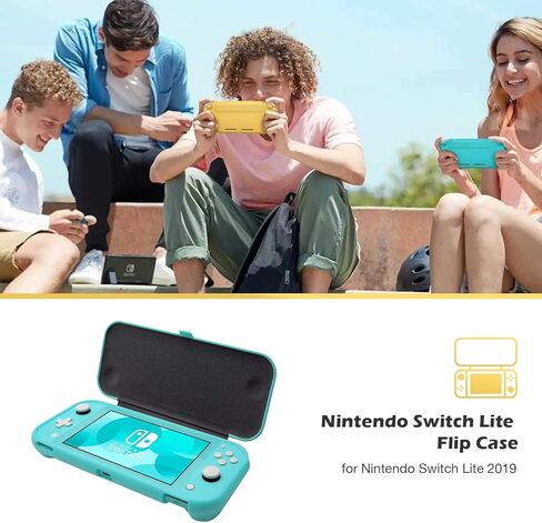 ProCase Flip Cover with 2 Pack Screen Protectors Bundle with Hard Shell Travel Carry Case for Nintendo Switch Lite 2019 in Saudi Arabia