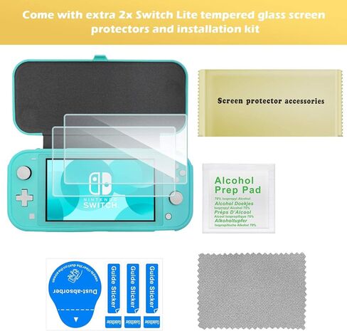 ProCase Flip Cover with 2 Pack Screen Protectors Bundle with Hard Shell Travel Carry Case for Nintendo Switch Lite 2019 in Saudi Arabia