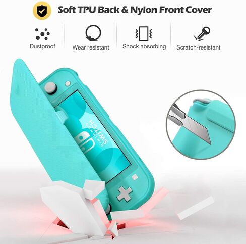 ProCase Flip Cover with 2 Pack Screen Protectors Bundle with Hard Shell Travel Carry Case for Nintendo Switch Lite 2019 in Saudi Arabia