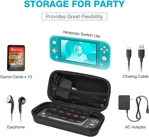 ProCase Flip Cover with 2 Pack Screen Protectors Bundle with Hard Shell Travel Carry Case for Nintendo Switch Lite 2019 in Saudi Arabia