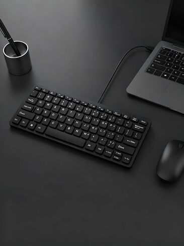 لوحة مفاتيح سلكية USB صغيرة رفيعة وخفيفة الوزن ومحمولة لمهام الدراسة المكتبية والكمبيوتر المحمول in Kuwait