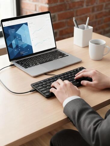 لوحة مفاتيح سلكية USB صغيرة رفيعة وخفيفة الوزن ومحمولة لمهام الدراسة المكتبية والكمبيوتر المحمول in Kuwait
