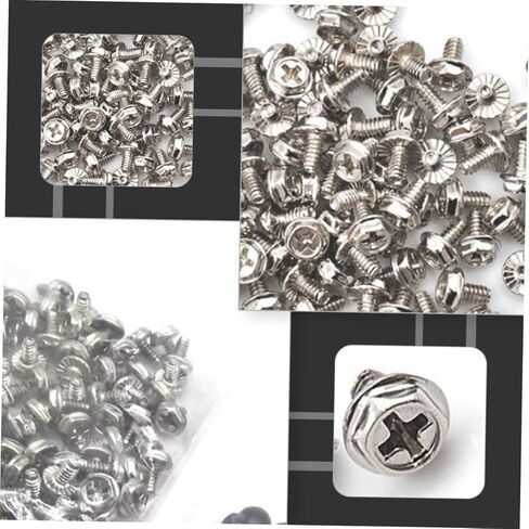 100pcs Silver #6-32 X 6mm Computer Case Thumbscrews Pci Slot Fasteners for PC Hardware Assembly and Power Supply Secure Mounting in Saudi Arabia