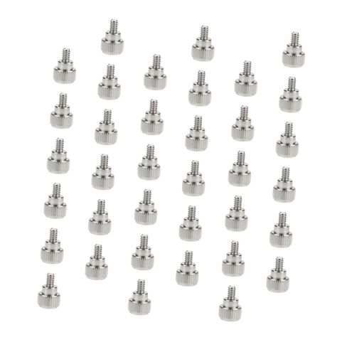 NOLITOY 100pcs Silver Computer Case Thumbscrews Knurled Thumb Screws for Desktop PC Chassis Side Panel Replacement Hardware Accessories in Saudi Arabia