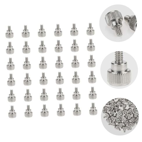 NOLITOY 100pcs Silver Computer Case Thumbscrews Knurled Thumb Screws for Desktop PC Chassis Side Panel Replacement Hardware Accessories in Saudi Arabia